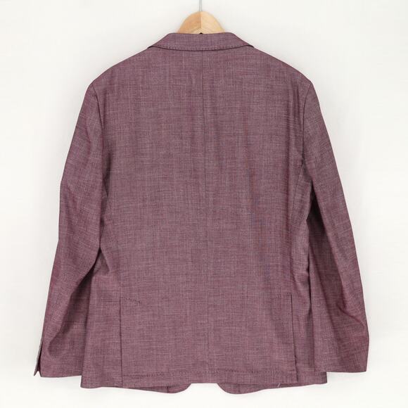 Calvin Klein Men's Raspberry Woven Comfort Casual Slim Fit Sport Coat Size 42S - Picture 4 of 4